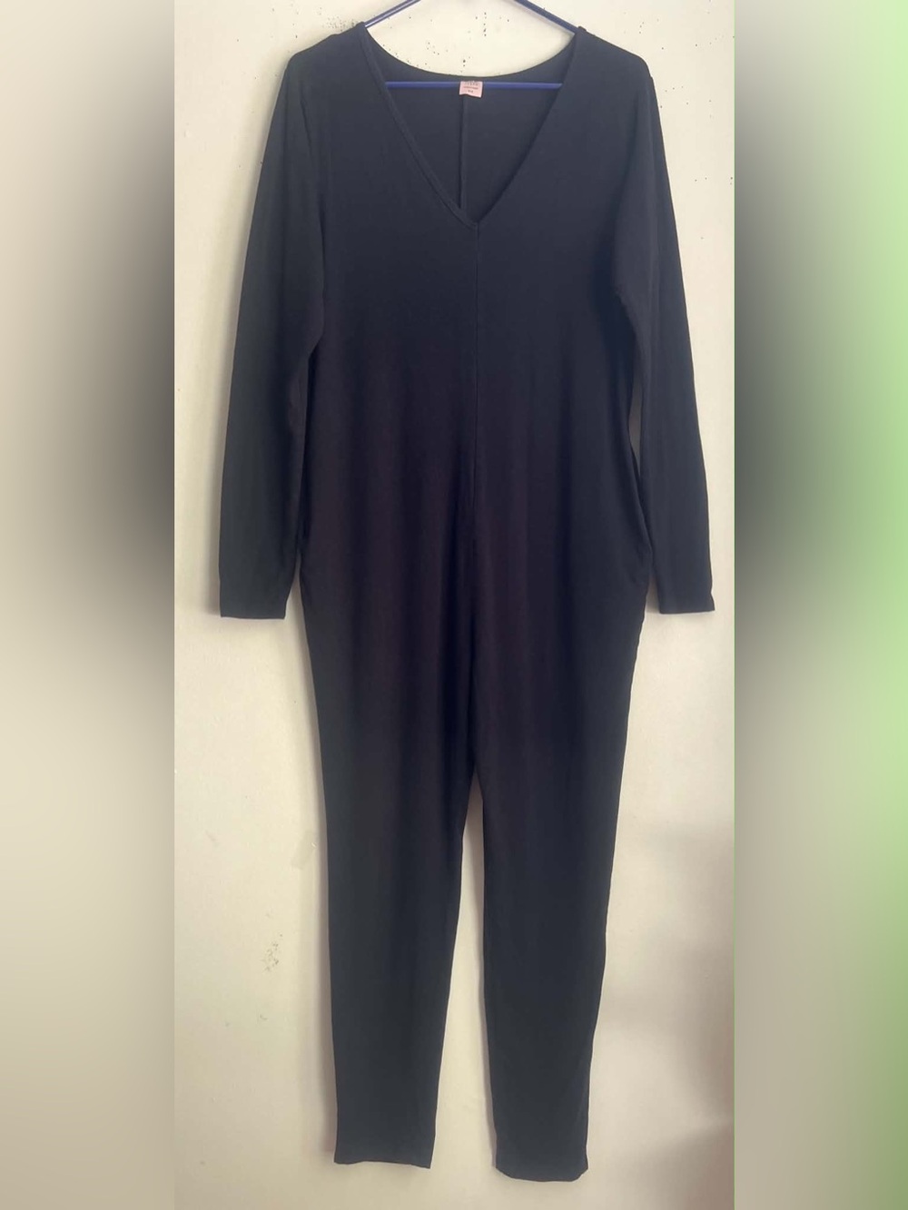 Smash + Tess Black V-Neck Long-Sleeve Jumpsuit
